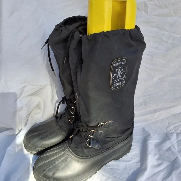 Sorel Snowbear lined black Waterproof snow boots with steel Shank 10